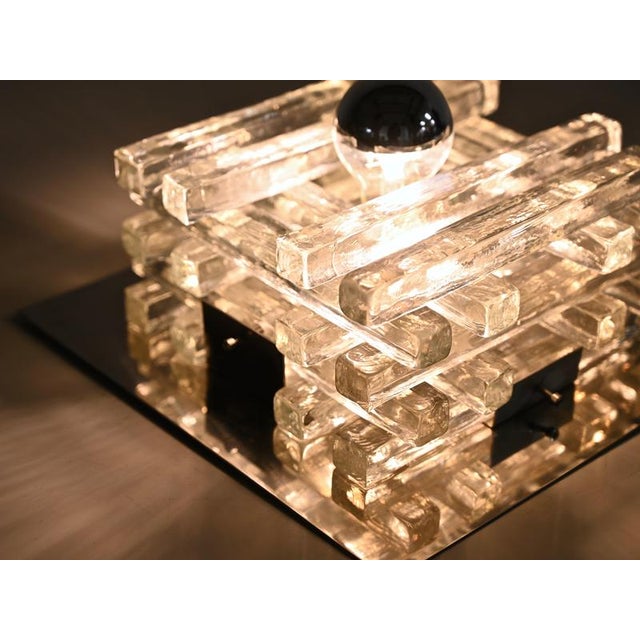 Jenga Glass Ceiling Light by Albano Poli for Poliarte, Italy, 1970s For Sale - Image 6 of 16