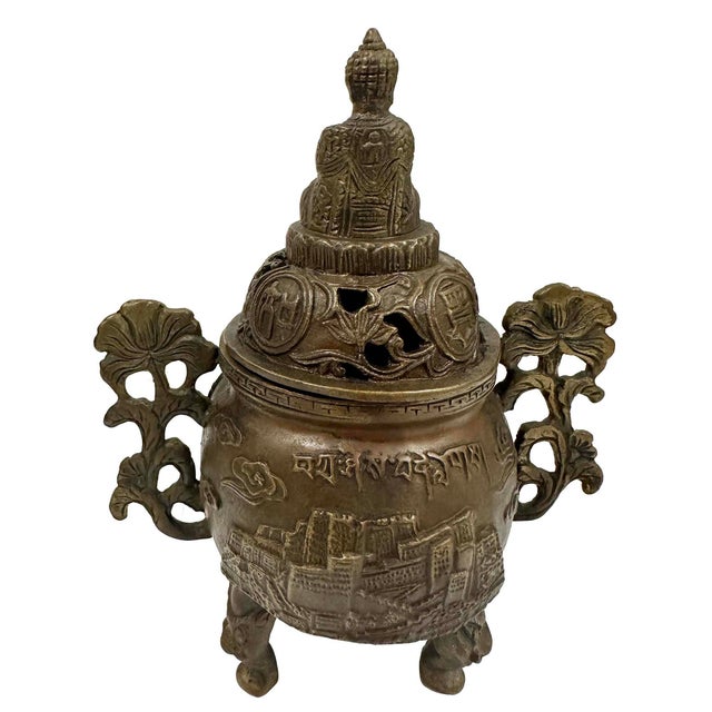 Mid 20th Century Tibetan Buddhist Tripod Incense Burner (Censer) For Sale - Image 10 of 18