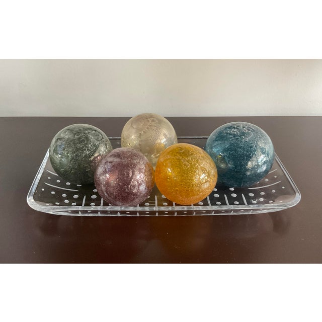 Transparent Late 20th Century Glass Dot Serving Tray For Sale - Image 8 of 8