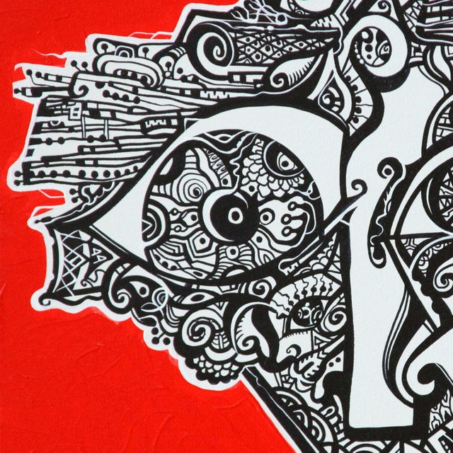 This is a one of a kind original abstract cubist portrait by San Diego artist, Alexander Arshansky. Its dimensions are...