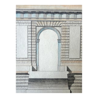 18th Century Hand-Colored Architectural Engraving by Jean-François De Neufforge, 1757 For Sale