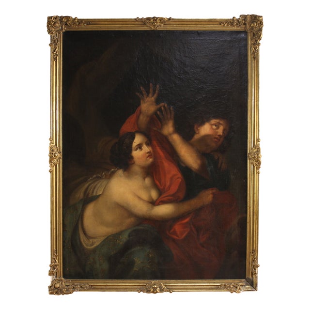 Italian Artist, Joseph and Potiphar's Wife, 1770, Oil on Canvas For Sale