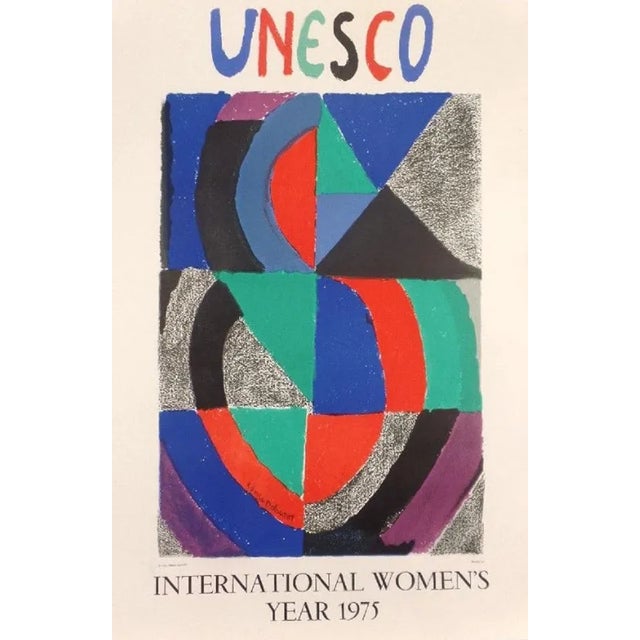 After Sonia Delaunay, International Women's Year, 1975, Lithograph Poster For Sale - Image 6 of 6