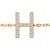 Contemporary 10K Yellow Gold Diamond Accent "H" Initial Charm and Link Bracelet For Sale - Image 3 of 6