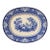 Antique Doulton Burslem Watteau Flow Blue Platter, Circa 1890 For Sale