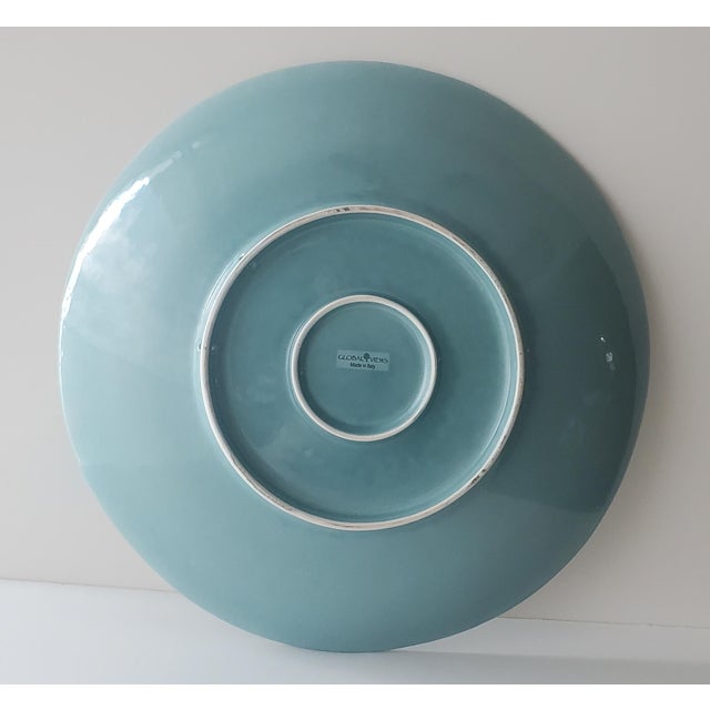 Global Views Large Aqua Platter/Wall Hanger For Sale - Image 4 of 4