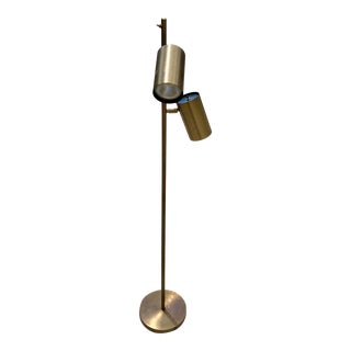 1980s Koch and Lowy Omi Brass Floor Lamp For Sale