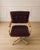 1970s Vintage Plum Velvet Swivel Chair For Sale - Image 5 of 6