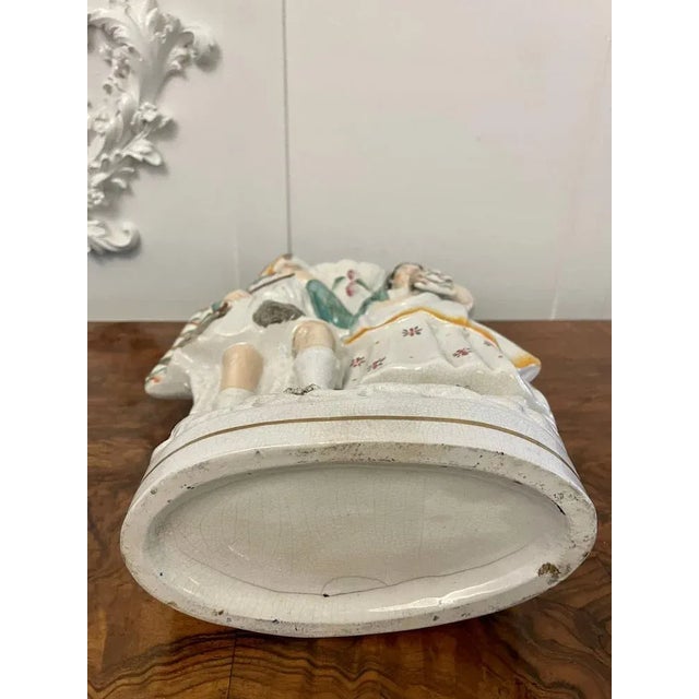 Large Victorian Flat Back Figure from Staffordshire, 1860s For Sale - Image 10 of 11