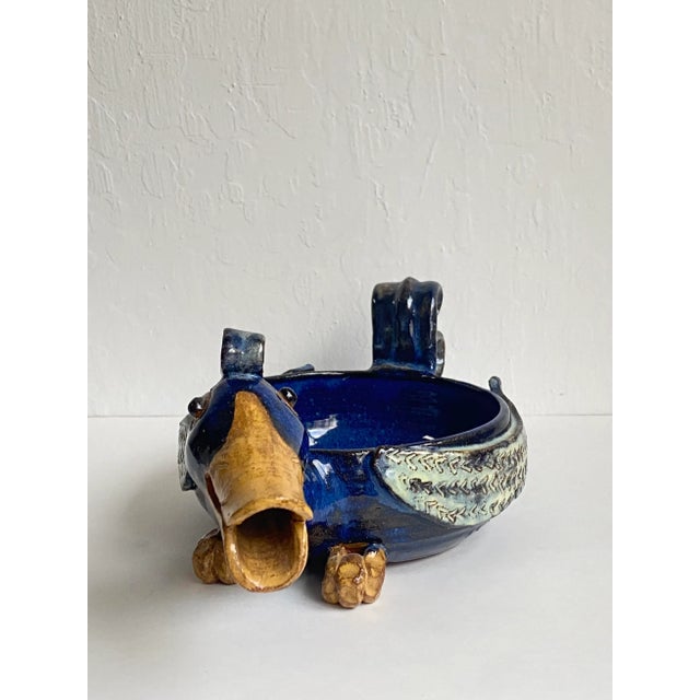 Mid Century Studio Pottery Figural Bird Dish/ Catchall For Sale - Image 4 of 9