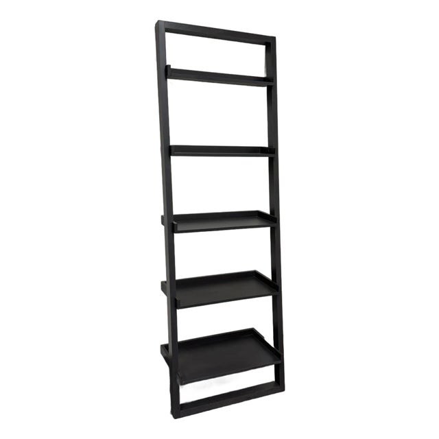 Crate & Barrel Sloan Leaning Bookshelf For Sale