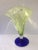 Blenko Art Glass Art Deco Fan Shape Two Tone Color of Deep Sapphire Blue & Light Green Vase For Sale - Image 13 of 13