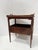 Louis xvi style mahogany serving table four tapered legs joined by a stretcher lower top with four drop-leaf shelves...