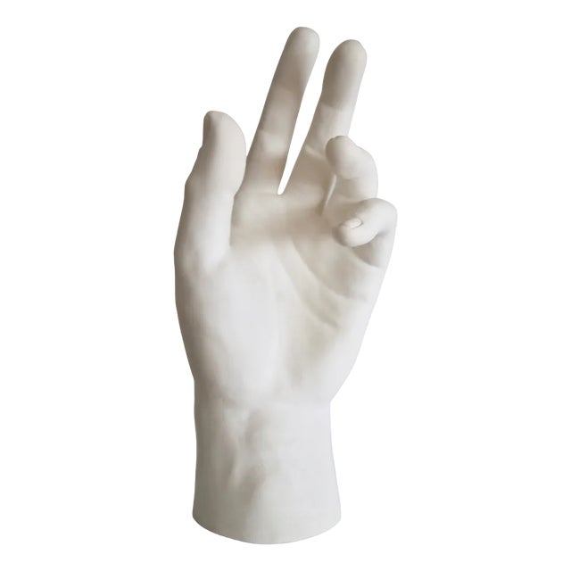 Large Plaster Hand, 1980s For Sale