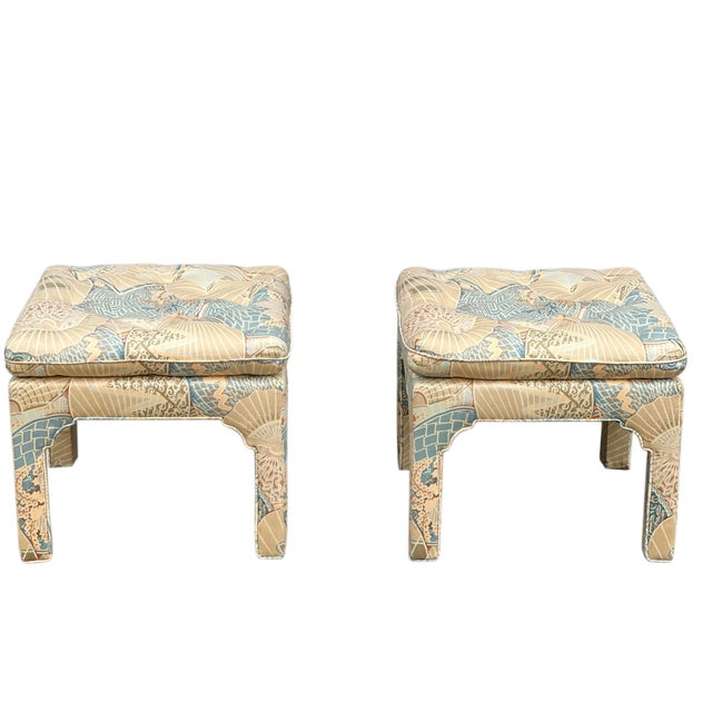 Pair Large Mid Century Billy Baldwin Style Benches/Ottomans For Sale - Image 13 of 14