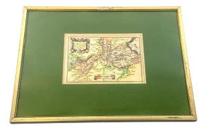Christophe Tassin, Guelders in Netherlands, Colored Copperplate Engraving, 1633, Framed
