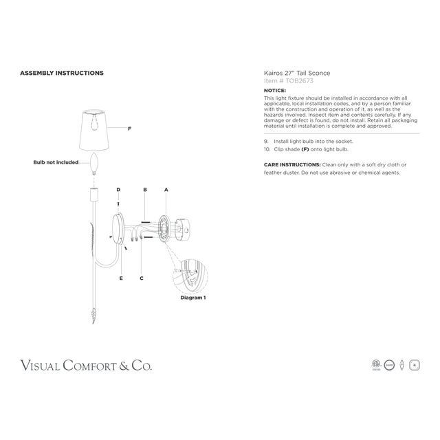 Kairos 27" Tail Sconce in Aged Iron and Roman Bronze with Linen Shade Designer: Thomas O'Brien Finish: Aged Iron and Roman...