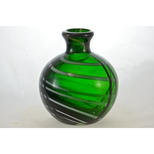 Emerald Green Blown Art Glass Vase Chairish