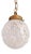 Art Deco Pendant Light in Frosted Molded Pressed Glass, 1930s For Sale