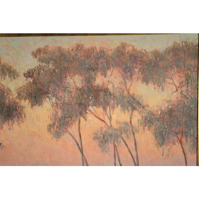 Pink Impressionist Coastal Sunset Painting by William Dorsey (1942-2019) For Sale - Image 8 of 11
