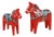 Swedish Folk Art Hand-Carved Dala Horses, 1970s, Set of 2 For Sale