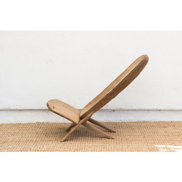 West African Safari Folding Carved Chair For Sale In Los Angeles - Image 6 of 8