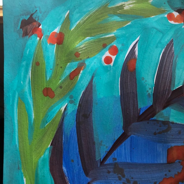 Contemporary Contemporary Painting on Archival Paper by Cassandra Auker,”Jungle Atmosphere” For Sale - Image 3 of 5