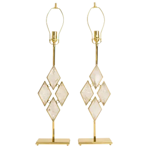 Rock Crystal Diamond Table Lamps, Eon Collection "Harmony"