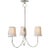 Thomas O'Brien for Visual Comfort Signature Reed Small Chandelier in Antique Nickel with Natural Paper Shades For Sale