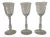 1960s Organic Design Cut Glass Cordial Glasses - Set of 3 For Sale