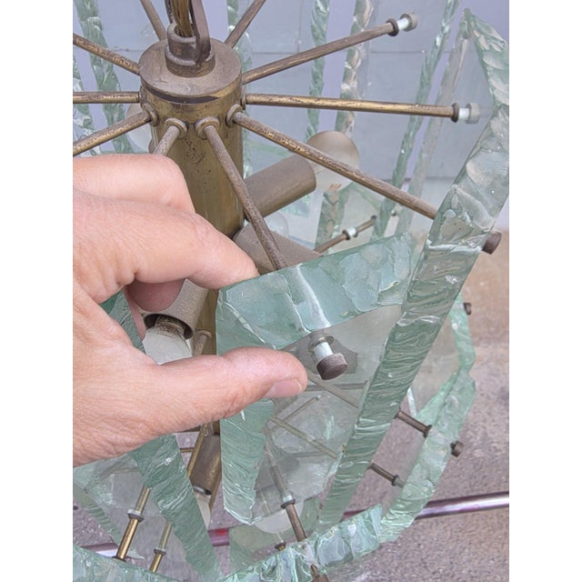 Chandelier in Crystal from Fontana Arte, Italy, 1950s, in Very Good conditions. Designed 1950 to 1959 This piece is...