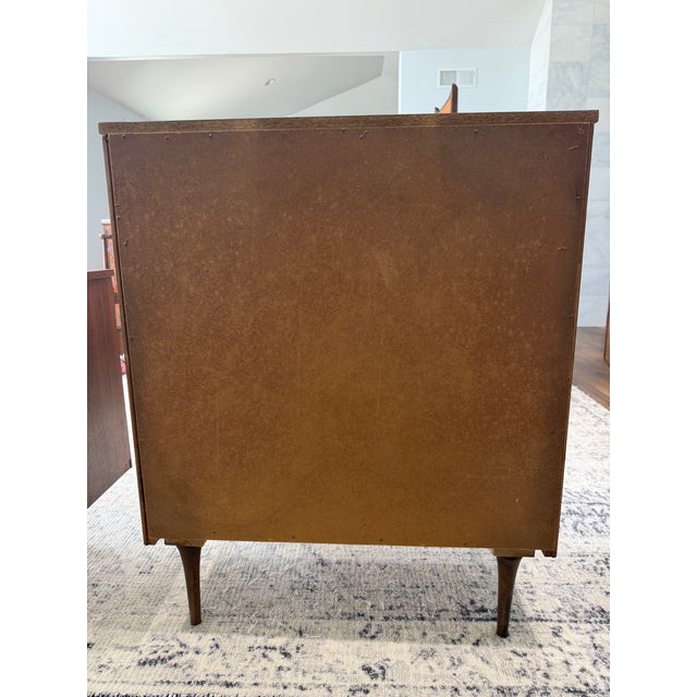 1960s Mid Century Modern Walnut Tallboy Dresser For Sale - Image 4 of 6