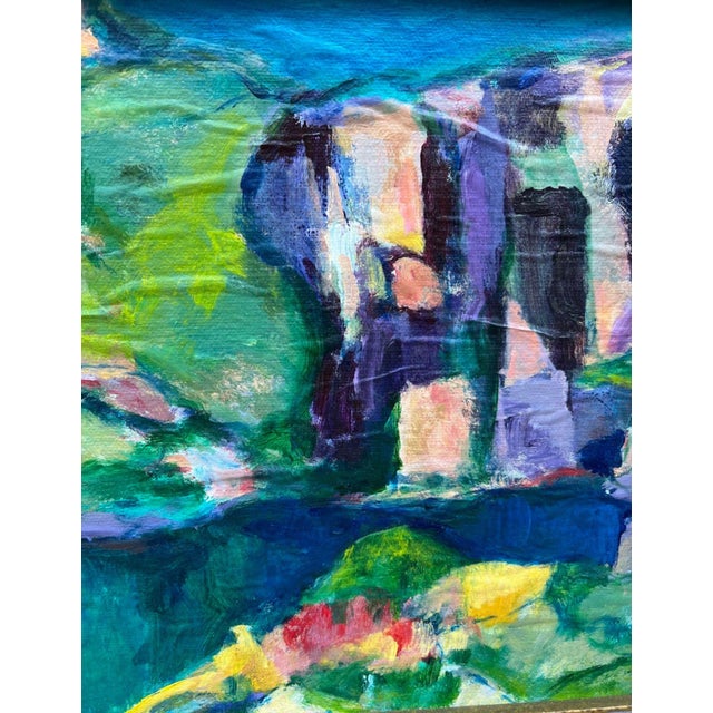 2000 - 2009 Framed Acrylic "Rock Quarry" Painting, Signed K. Bergstrom-Catriona For Sale - Image 5 of 10