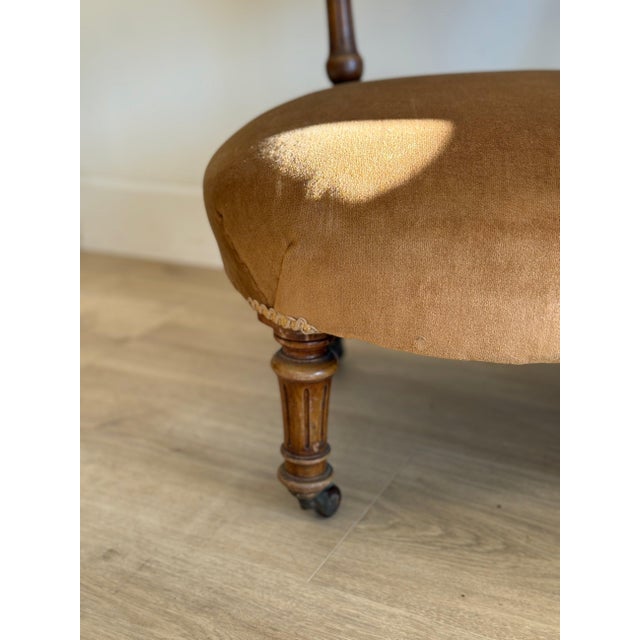 Brown Pair of Victorian English Walnut Chairs For Sale - Image 8 of 10