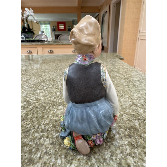 Pair of Early 1900s Royal Copenhagen Carl Martin-Henson Figurines of a Boy and Girl For Sale In New York - Image 6 of 11