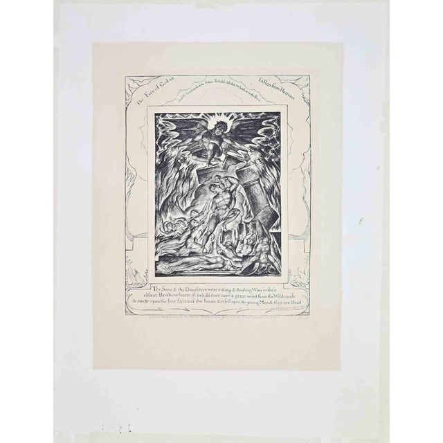 William Blake, The Destruction of Job's Sons, Etching, 1820s For Sale