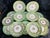 Early 19th Century Early 19th Century Rare Green and Gold Floral Davenport Longfort Staffordshire Plates - Set of 14 For Sale - Image 5 of 11