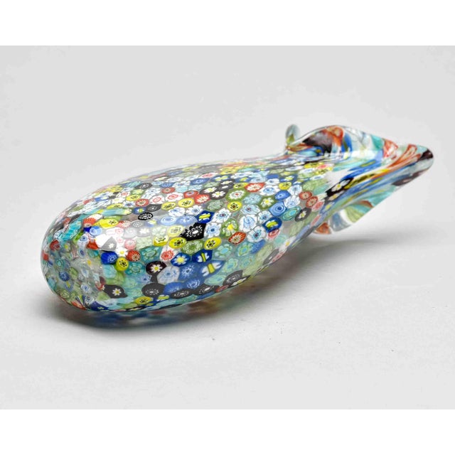 Murano Millefiori Glass Vase With Dual-Point Crown Rim For Sale In Detroit - Image 6 of 11