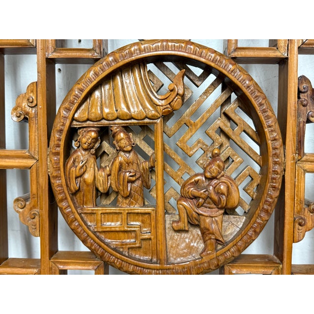 Chinese Vintage Carved Panels, Pair For Sale In San Francisco - Image 6 of 12