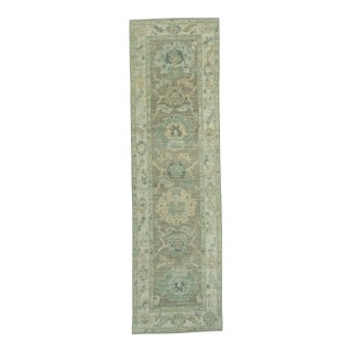 Turkish Oushak Rug 2'5" x 8'7" #19269 For Sale