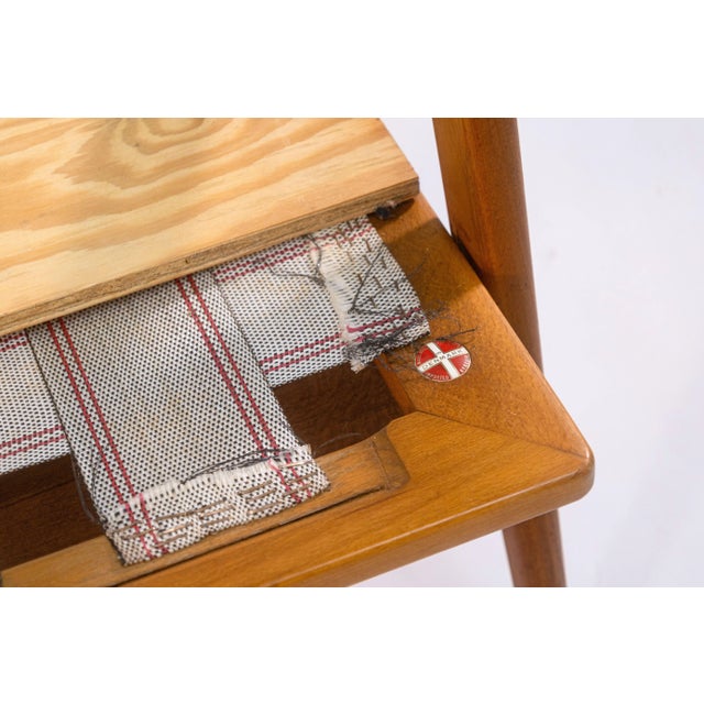 Brown Rare 1960s Vintage Poul Jensen for Selig Z Settee Danish Teak Wood Sofa For Sale - Image 8 of 9