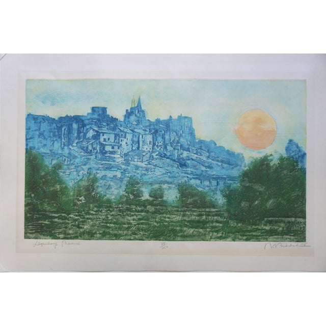 Fine Art Aquatint Etching of Gordes, in Provence, France - "Legendary Provence" by Ronald Stephen Riddick Beautiful...