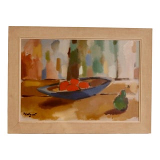 Ivar Hjertquist, Fruit Bowl, 1960s, Oil on Canvas, Framed For Sale