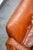 Brown Mid Century Danish Modern Lounge Chair Safari Brown Leather Arm Sling Vintage For Sale - Image 8 of 12
