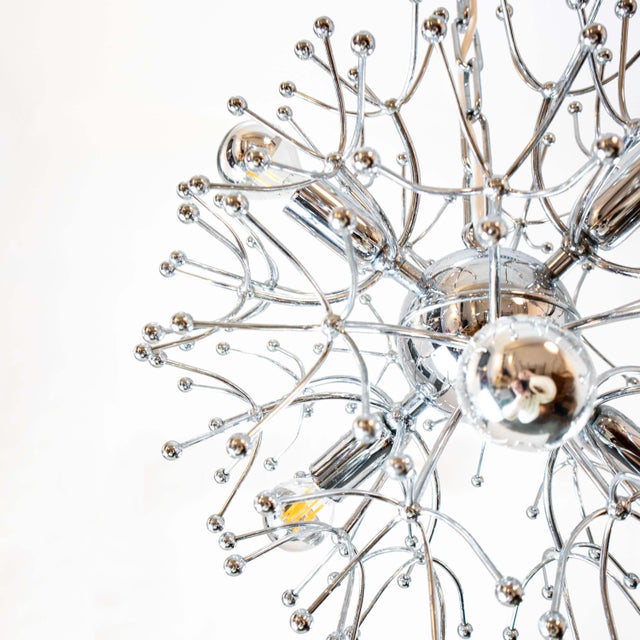 Gaetano Sciolari Space Age Sputnik Dandelion Pendant Lamp by Gaetano Sciolari, 1970s For Sale - Image 4 of 7