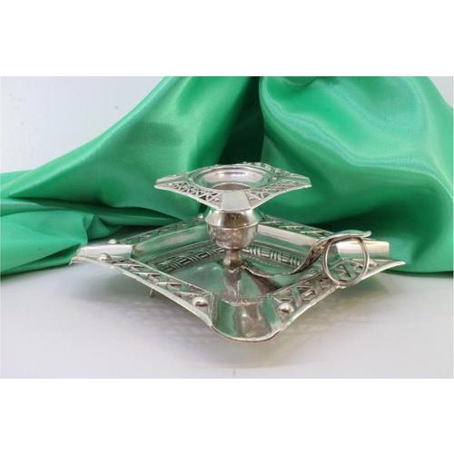 Silver Paddle with Reliefs, Monogrammed Card and Feet with Scrolls For Sale - Image 6 of 8