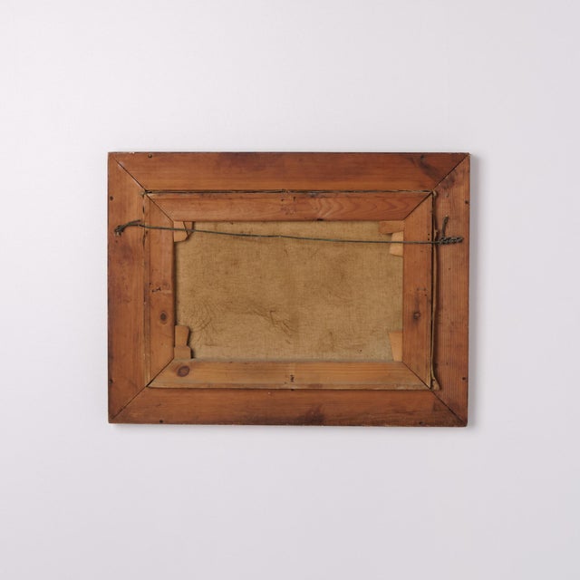 Textile Three Sailing Ships Near Kronborg Castle in Gilt Frame, 1890s-1910s, Painting on Canvas, Framed For Sale - Image 7 of 8