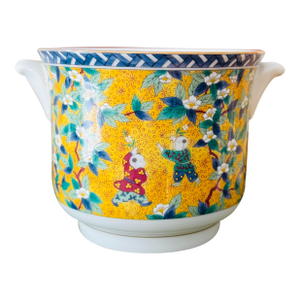 Vintage Windsor Takahashi Hand Decorated Cachepot Planter San Francisco Japan