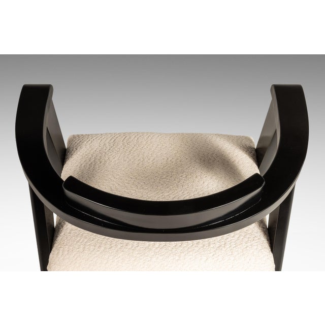 Set of Four (4) Bespoke Compass Dining Chairs in the Manner of Alan Gould for Knoll in Bouclé Upholstery, Usa, C. 1950's For Sale - Image 13 of 18