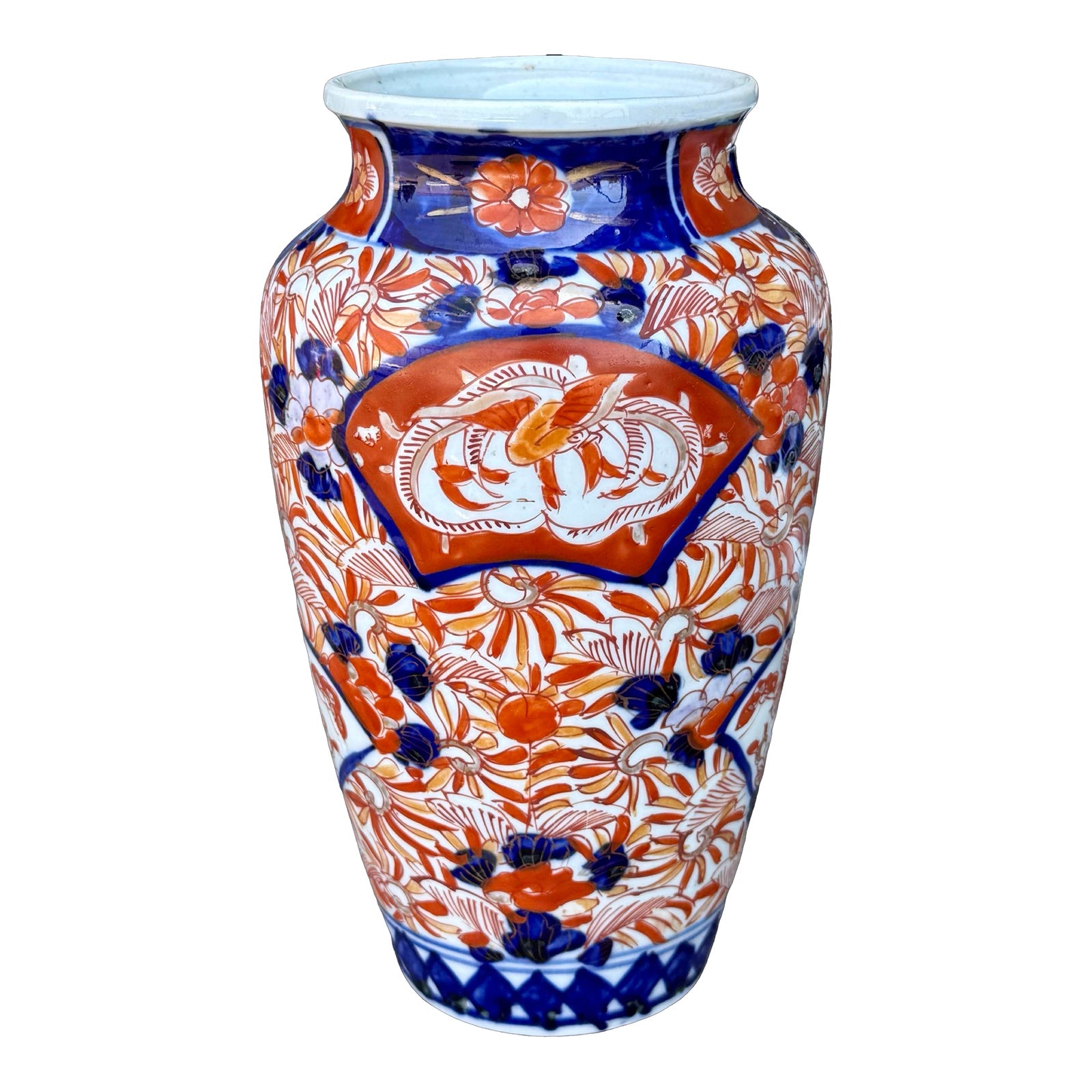 I.E. & C. Co. Japan Hand-Painted Vase 花瓶 19th-Century Japanese Imari Porcelain Vase W/ Hand-Painted Birds